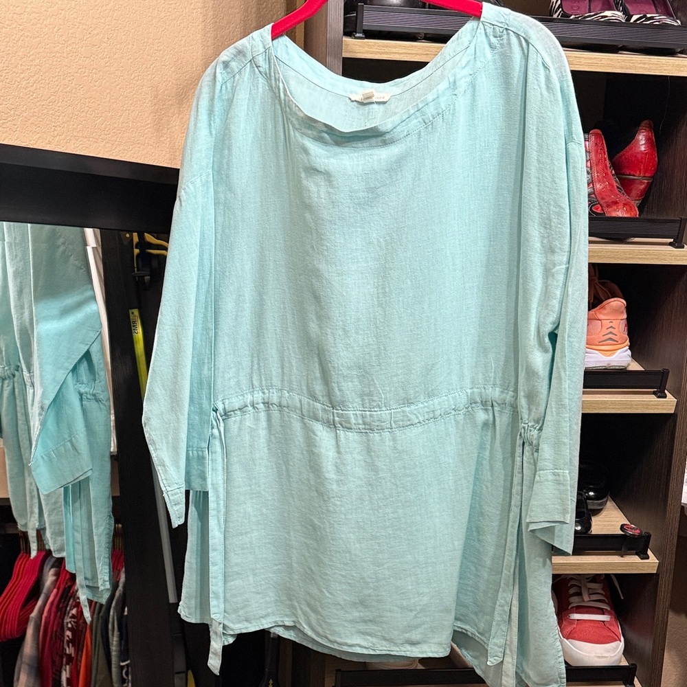 Eileen Fisher Aqua Tunic Top